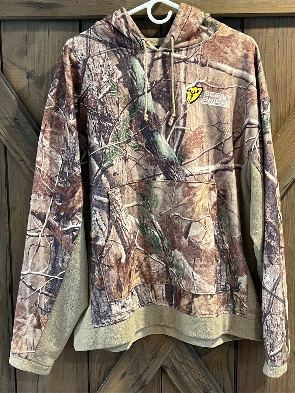 Scent Shield Bone Collector Hoodie Mens XL Realtree Camouflage Fleece Pullover